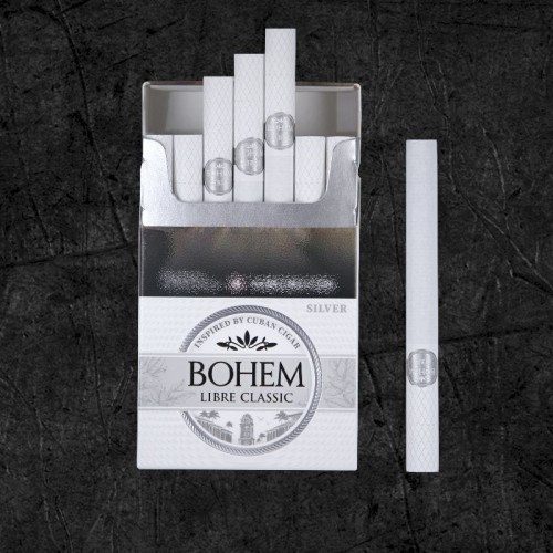Сигариллы Бохем Либре Классик Сильвер Кинг Сайз (Bohem Libre Classic Silver King Size) Сигариллы классические крепостью 3 мг , формата Кинг Сайз