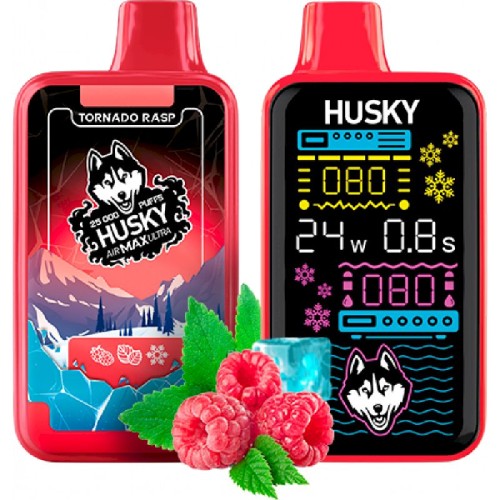 Husky Air Max Ultra Strong 25000 Tornado Rasp (Малина Мята)