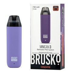 Перезаправляемая Под-Система Бруско Миникан 3 (Brusko Minican 3) 700 mah, Светло Фиолетовый